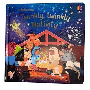 Usborne Twinkly Twinkly Nativity by Sam Taplin Board Book Light Up TESTED